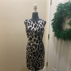 Ann Taylor grey & black sheath dress like new